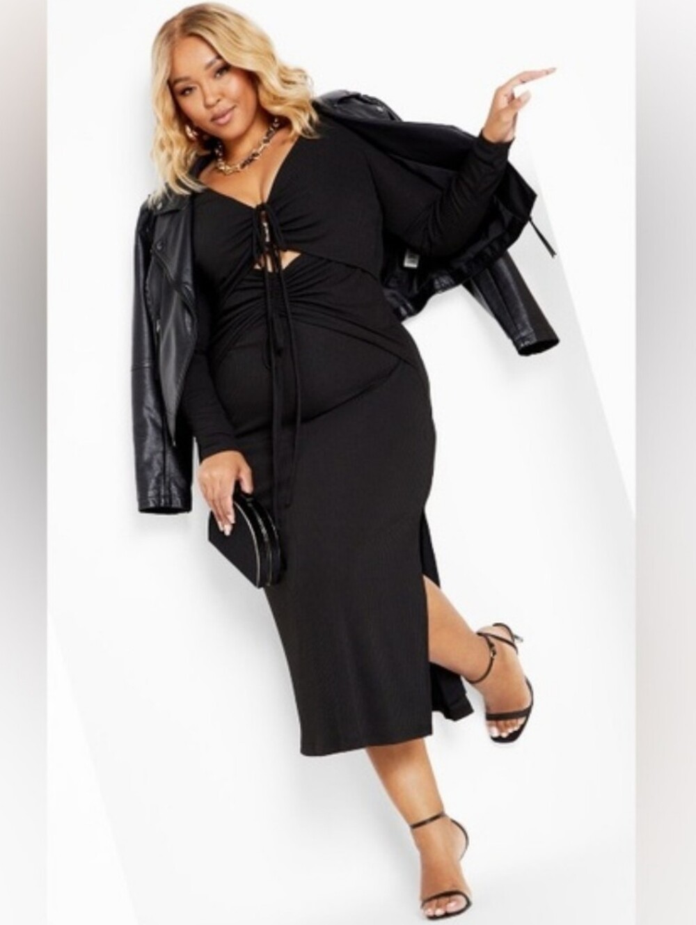 City Chic Women's Blakely Black Maxi Dress Size 24